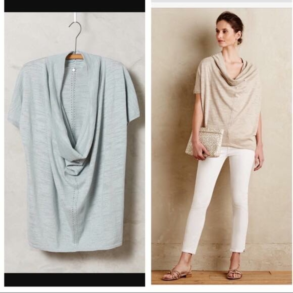 NWOT knitted & knotted cowled Celice pullover